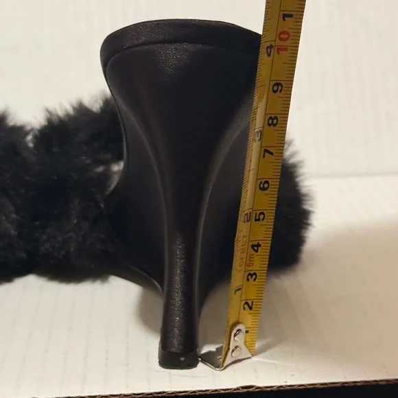 Good American Furry Sexy Wedge Heels Sz 8 - Picture 6 of 13